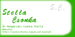 stella csonka business card